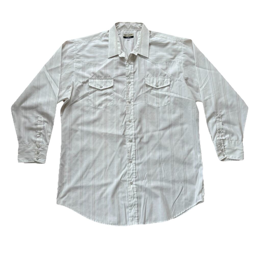 Roper Gold Collection Western Pearl Snap Button Front Shirt Size 3XLT Cowboy